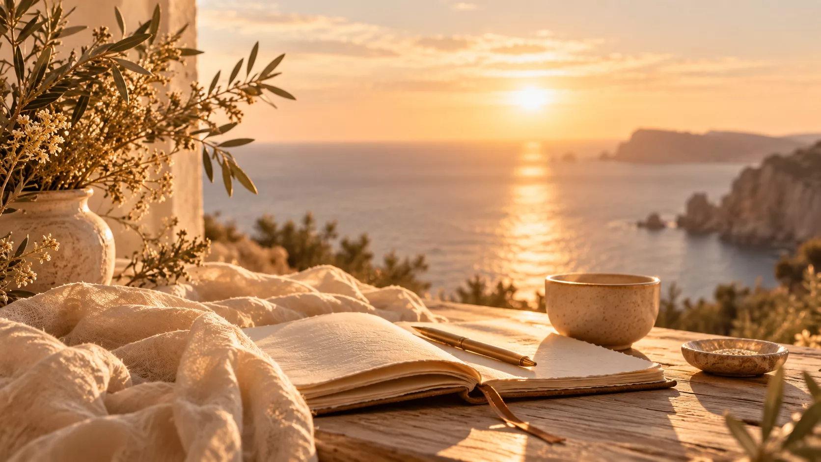 Briefe aus der Stille – Notizbuch und Meerblick